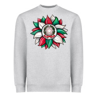Heather Grey sunflower i̇talian flag Heavyweight Sweatshirt - JahusDesignShop