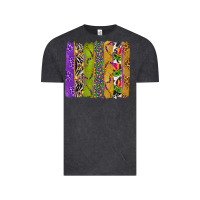 Vintage Black Mardi Gras Brushstrokes Vintage Tee - BundleAndBundleShop