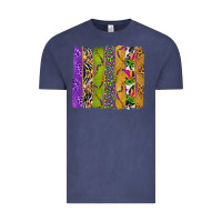 Vintage Denim Mardi Gras Brushstrokes Vintage Tee - BundleAndBundleShop