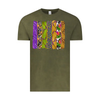 Vintage Olive Mardi Gras Brushstrokes Vintage Tee - BundleAndBundleShop
