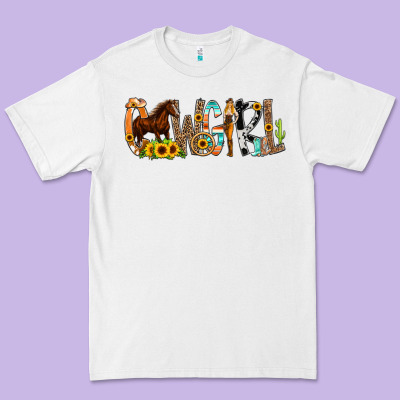 Cowgirl Horse Min Premium Tee Designed By Cowcowdesign
