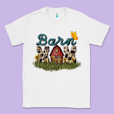 Barn Mom Sunflower Mother's Day Classic Tee Designed By Howdyjamesfarm