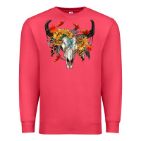 Cardinal Fall Bull Skull Premium Sweatshirt - RanaPortraitStore