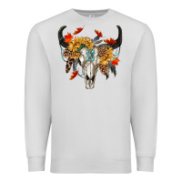 Dove Grey Fall Bull Skull Premium Sweatshirt - RanaPortraitStore