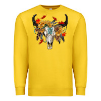 Lemon Fall Bull Skull Premium Sweatshirt - RanaPortraitStore