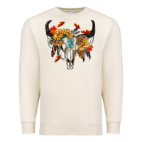 Sandshell Fall Bull Skull Premium Sweatshirt - RanaPortraitStore