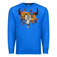 True Royal Fall Bull Skull Premium Sweatshirt - RanaPortraitStore