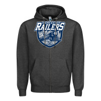 Charcoal Heather worcester railers Zipper Hoodie - DesigneFamous