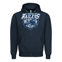 Navy worcester railers Zipper Hoodie - DesigneFamous