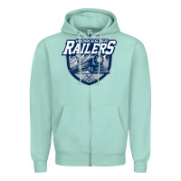 Seafoam worcester railers Zipper Hoodie - DesigneFamous