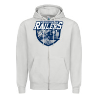 Dove Grey worcester railers Zipper Hoodie - DesigneFamous