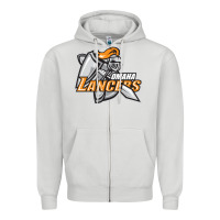 Dove Grey omaha lancers Zipper Hoodie - DesigneFamous