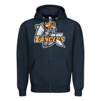 Navy omaha lancers Zipper Hoodie - DesigneFamous