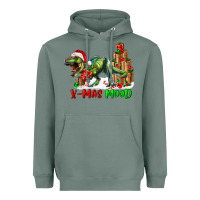 Sage T- Rex X-Mas Mood Heavyweight Hoodie - RanaPortraitStore