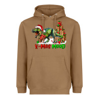 Toasted Coconut T- Rex X-Mas Mood Heavyweight Hoodie - RanaPortraitStore