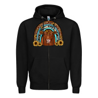 Black red angus rainbow Zipper Hoodie - JahusDesignShop