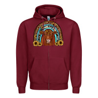 Burgundy red angus rainbow Zipper Hoodie - JahusDesignShop
