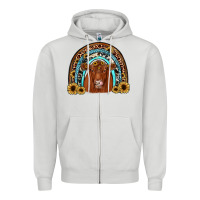 Dove Grey red angus rainbow Zipper Hoodie - JahusDesignShop