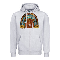 Heather Grey red angus rainbow Zipper Hoodie - JahusDesignShop