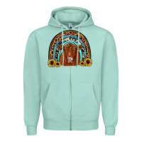 Seafoam red angus rainbow Zipper Hoodie - JahusDesignShop