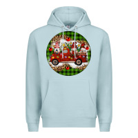 Blue Mist christmas gnomes truck Premium Hoodie - Artiststas