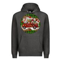 Charcoal Heather christmas gnomes truck Premium Hoodie - Artiststas