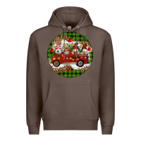 Coffee christmas gnomes truck Premium Hoodie - Artiststas