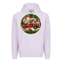 Lilac christmas gnomes truck Premium Hoodie - Artiststas