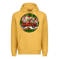 Mustard christmas gnomes truck Premium Hoodie - Artiststas