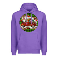 Purple christmas gnomes truck Premium Hoodie - Artiststas