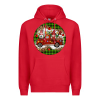 Red christmas gnomes truck Premium Hoodie - Artiststas