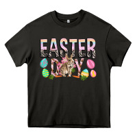 Asphalt Easter Day with rabbit Heavy Core Tee - HowdyJamesFarm