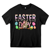 Black Easter Day with rabbit Heavy Core Tee - HowdyJamesFarm