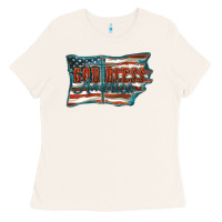Bone God Bless America Ladies Tee - FaDigitalArtStudio