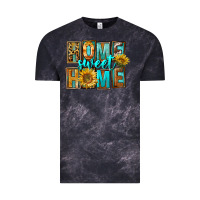 Cloud Black Western Home Sweet Home Vintage Tee - FaDigitalArtStudio