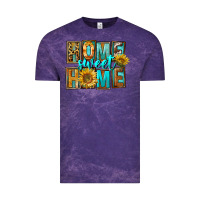 Cloud Purple Western Home Sweet Home Vintage Tee - FaDigitalArtStudio