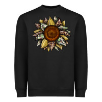 Black sunflower camouflage and leopard 2 Heavyweight Sweatshirt - JahusDesignShop