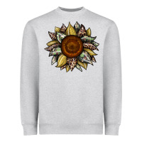 Heather Grey sunflower camouflage and leopard 2 Heavyweight Sweatshirt - JahusDesignShop