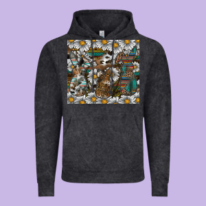 Easter Vintage Hoodie Designed By Cowhidedigitalart