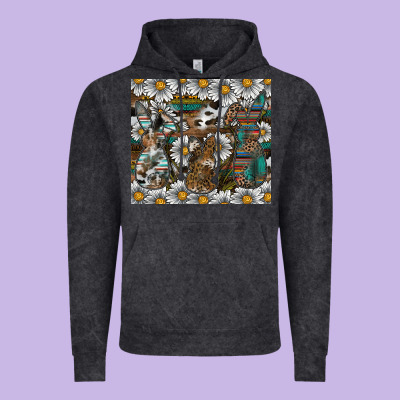 Easter Vintage Hoodie Designed By Cowhidedigitalart