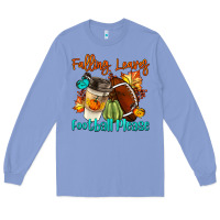 Colony Blue Falling Leaves Football Please Long Sleeve Tee - LillyAllenDesigns