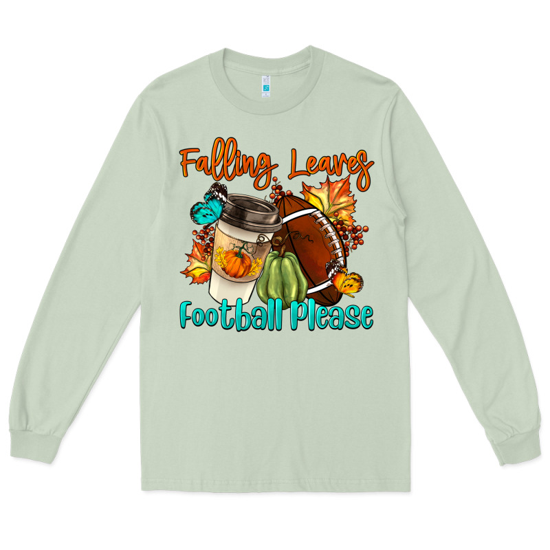 Falling Leaves Football Please Long Sleeve Tee by LillyAllenDesigns | Teevron