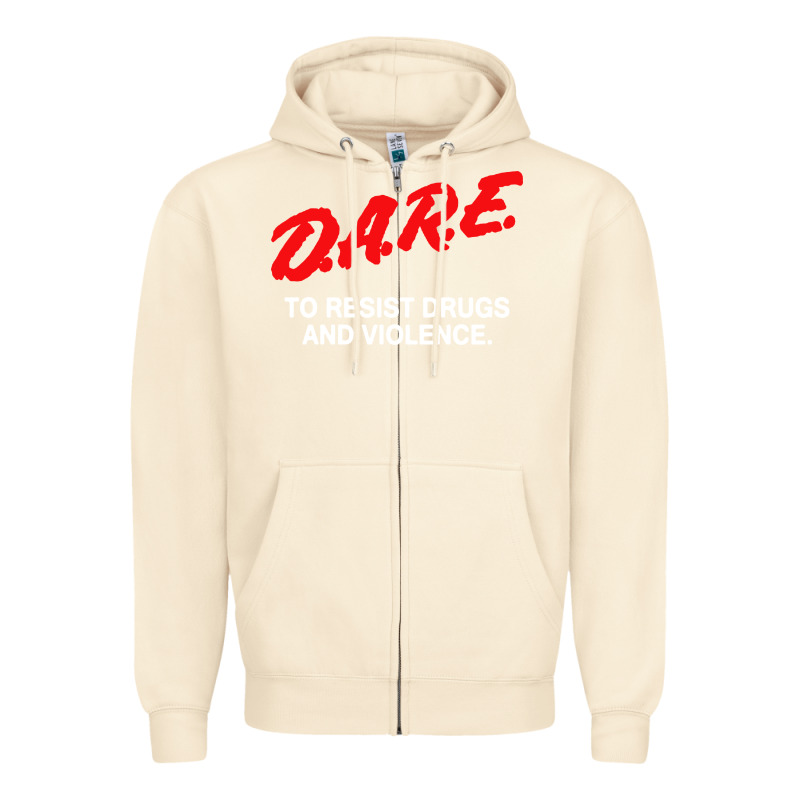 D A R E Anti Drugs Zipper Hoodie by DesigneFamous | Teevron