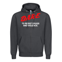Smoke d a r e anti drugs Zipper Hoodie - DesigneFamous