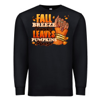 Black Fall breeze crunchy leaves pumpkins please Premium Sweatshirt - RanaPortraitStore