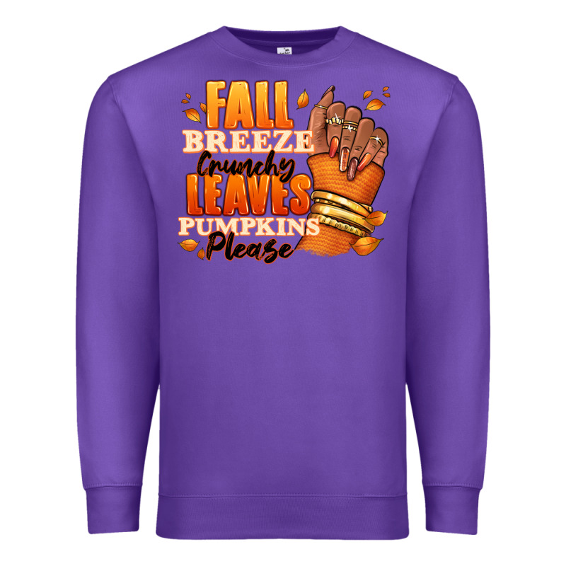 Fall Breeze Crunchy Leaves Pumpkins Please Premium Sweatshirt by RanaPortraitStore | Teevron