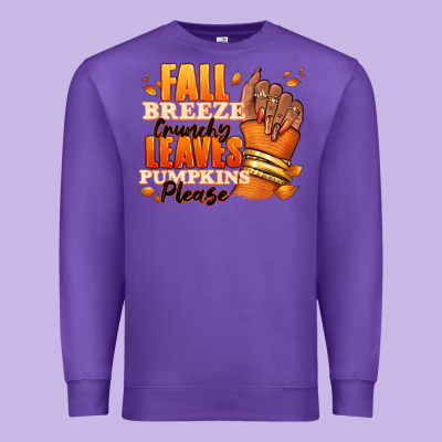 Fall Breeze Crunchy Leaves Pumpkins Please Premium Sweatshirt Designed By Ranaportraitstore