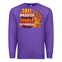 Purple Fall breeze crunchy leaves pumpkins please Premium Sweatshirt - RanaPortraitStore
