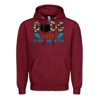 Burgundy dads with beards are better Zipper Hoodie - JahusDesignShop