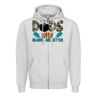 Dove Grey dads with beards are better Zipper Hoodie - JahusDesignShop